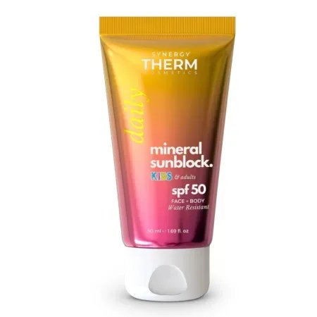 Synergy Therm Mineral Sunblock, SPF50, eficienta pentru intreaga familie, 50ml — preț și oferte