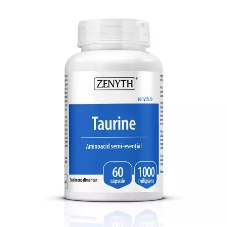Taurine 1000 mg, 60 capsule – Zenyth — preț și oferte