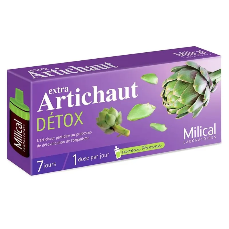 Milical Extra Anghinare detoxifiere aromă de mere, 7 zile 7 flacoane 10 ml — preț și oferte