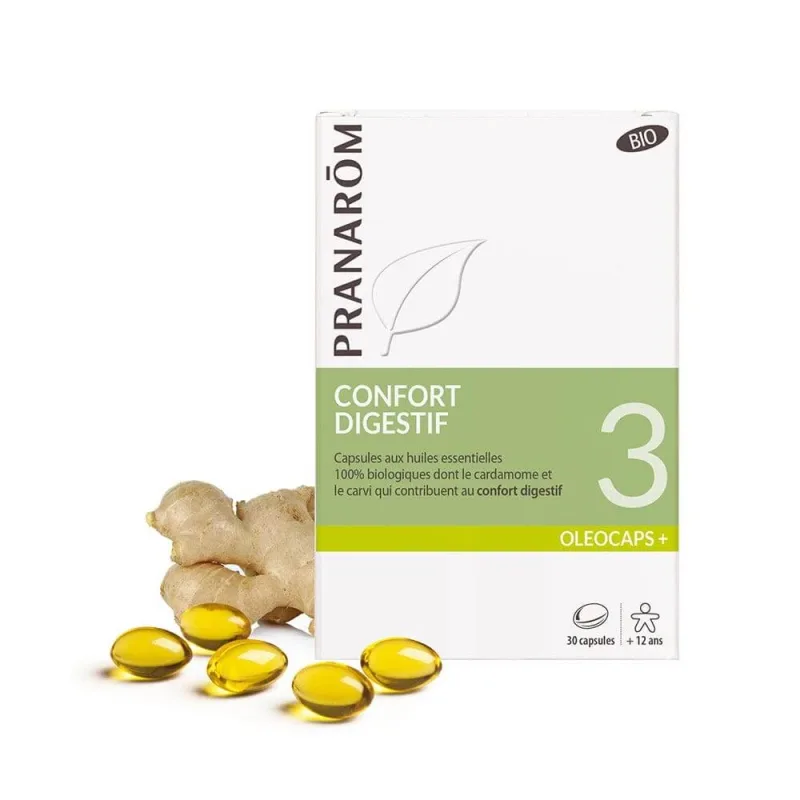 Pranarôm Oléocaps N°3 Bio Confort digestiv 30 Oleocapsule+ capsule — preț și oferte
