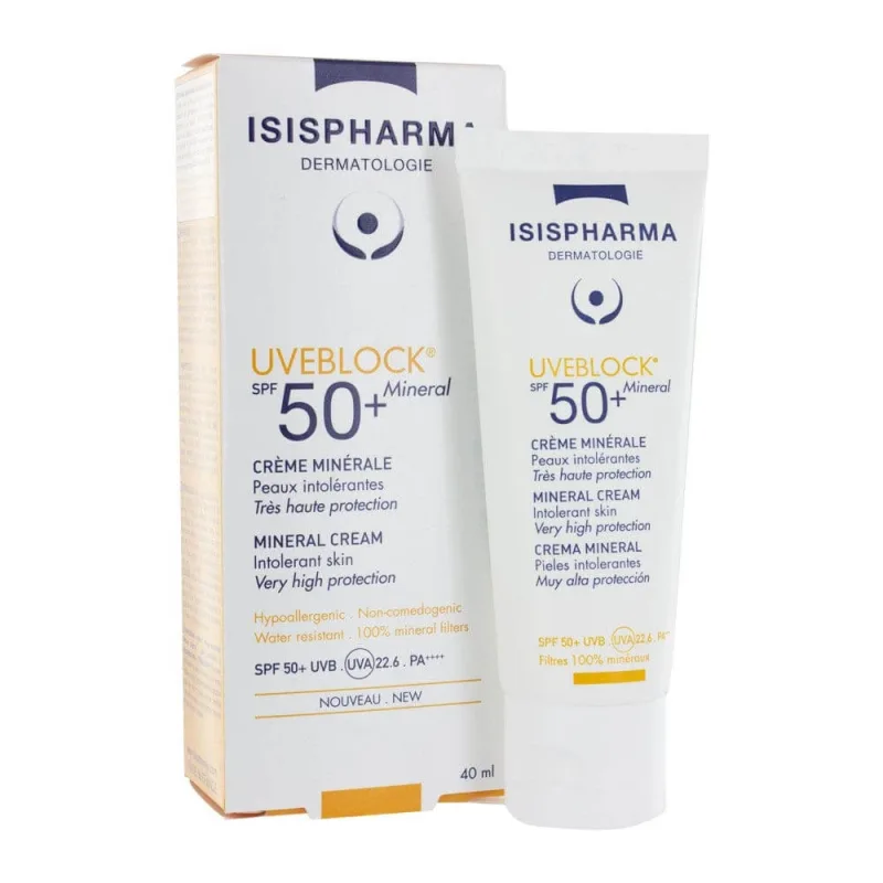 Isispharma Uveblock Cremă minerală Spf50+ 40 ml — preț și oferte