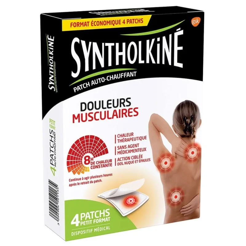 EG Labo SyntholKiné Syntholkine Plasturi autoîncălzitori pentru dureri musculare Douleurs Musculaires Dimensiune mică 4pcs — preț și oferte