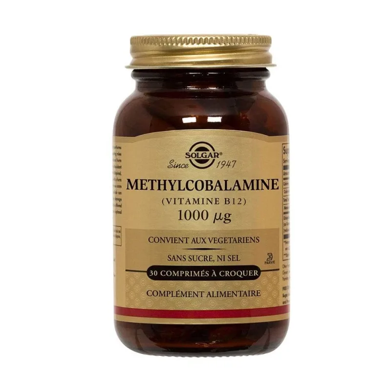 Solgar Metilcobalamină (vitamina B12) 30 Comprese Vitalitate Cardiovasculară 30 comprimate de croșetat — preț și oferte