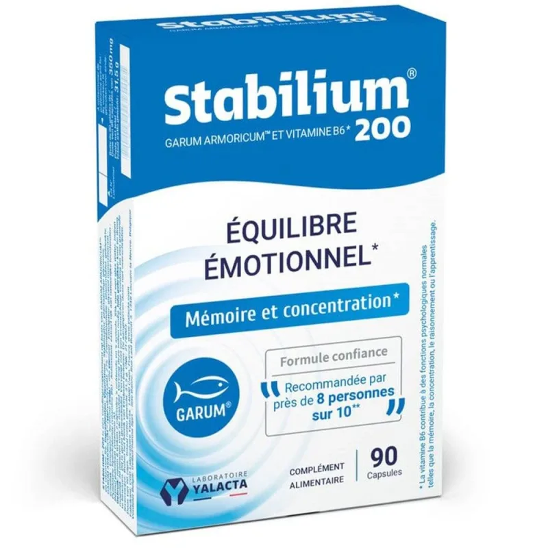 Yalacta Stabilium 200 Garum Armoricum și vitamina B6 90 Capsule — preț și oferte