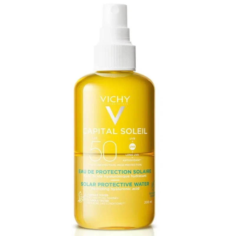 Vichy Capital Soleil Apă hidratantă cu protecție solară Spf50 200 ml — preț și oferte