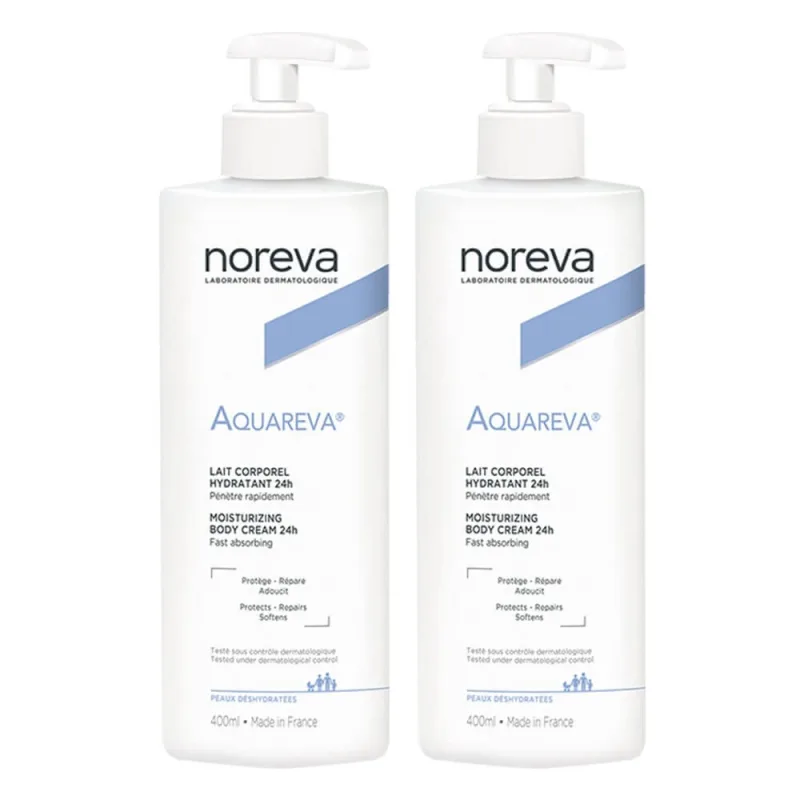 Noreva Aquareva Lapte de corp hidratant Piele deshidratată 2x400ml — preț și oferte