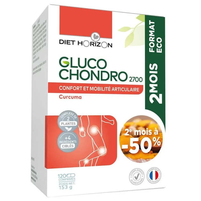 Diet Horizon Gluco Chondro 2700 Eco Format 2 luni x120 Tablete — preț și oferte