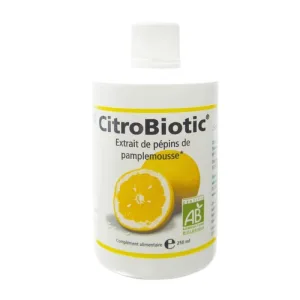 Citrobiotic Organic extract de semințe de grapefruit + vitamina C 250ml