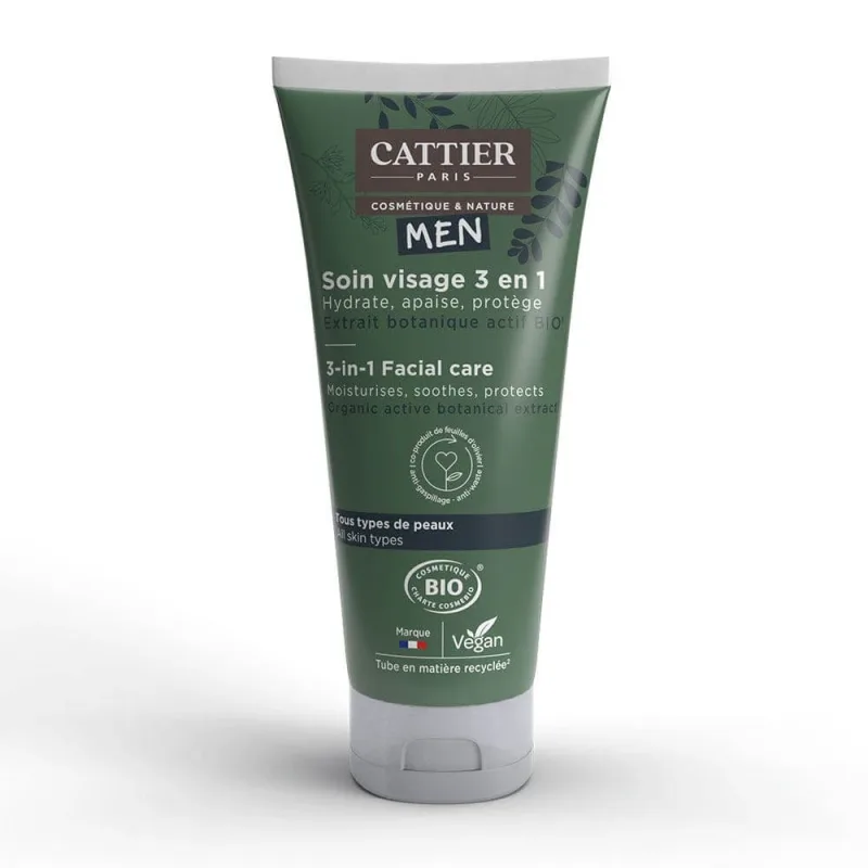 Cattier Men's Organic Facial Treatment 3 în 1 Pour tous les skins types 50ml — preț și oferte