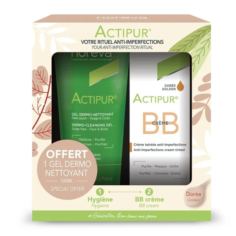 Noreva Actipur Golden BB Cream 30ml și Gel spumant 100ml SET 130 ml — preț și oferte