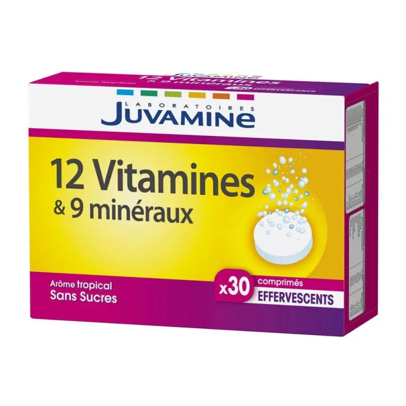 Juvamine 12 vitamine și 9 tablete efervescente 30 minerale — preț și oferte
