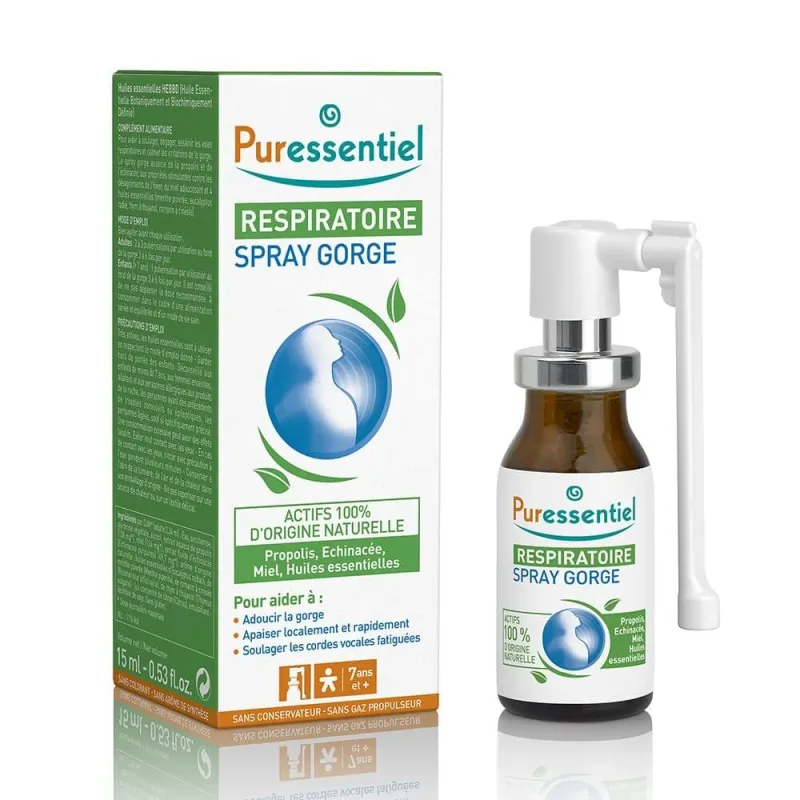 Puressentiel Spray respirator pentru gât 15ml — preț și oferte