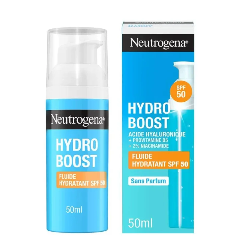 Neutrogena Hydro Boost Hyaluronic Fluid cu acid hialuronic B5 și niacinamidă SPF 50ml — preț și oferte