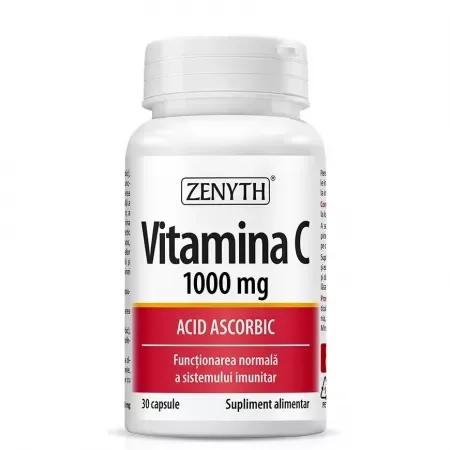 Vitamina C Acid Ascorbic 1000 mg, 30 capsule – Zenyth — preț și oferte