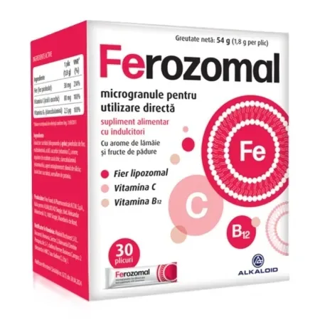 Ferozomal, 30 plicuri, Alkaloid — preț și oferte