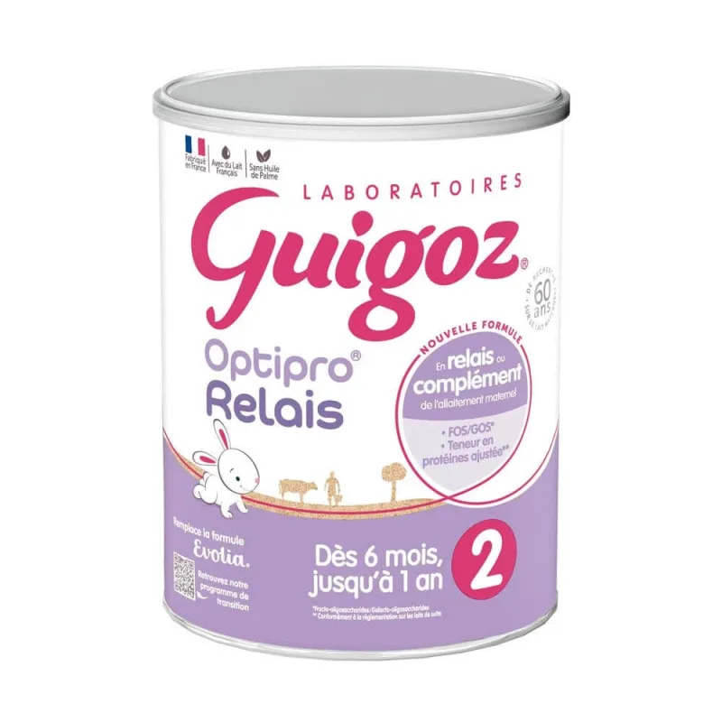 Guigoz Optipro Relais Evolia Relais 2 Lapte praf 6 luni-1 an Dès 6 Mois 800g — preț și oferte