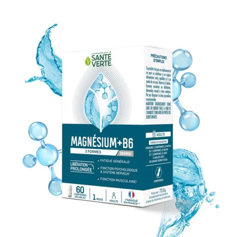 Sante Verte Magneziu +B6 3 forme 360mg Eliberare susținută 60 comprimate divizibile — preț și oferte