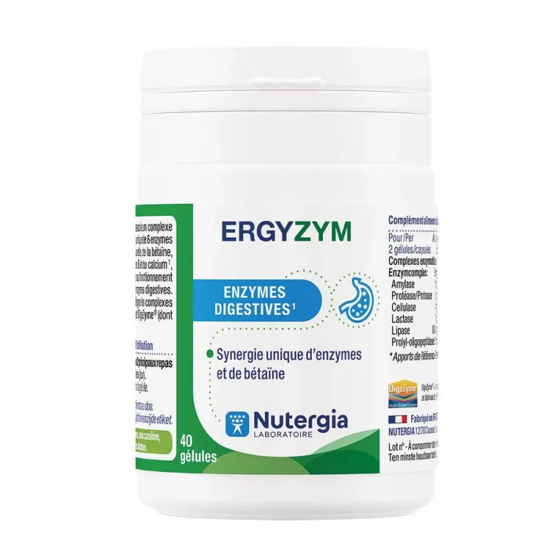 Nutergia Ergyzym Enzime digestive 40 capsule — preț și oferte