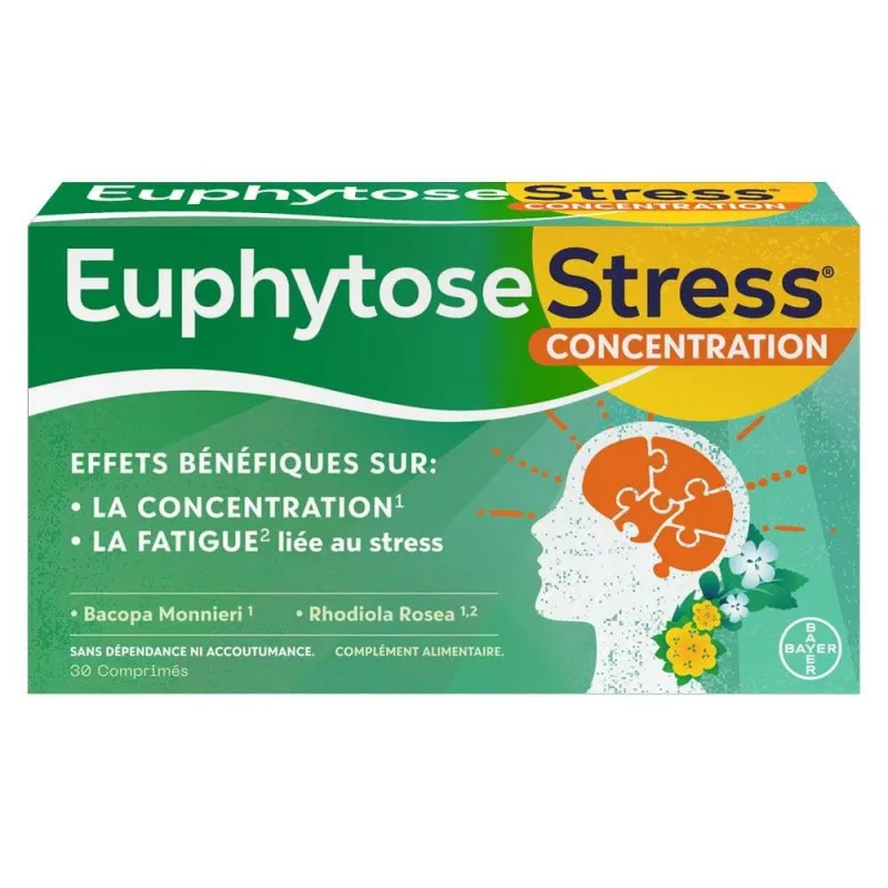 Bayer Euphytose Zen Rezistență fizică și emoțională la stres 30 comprimate — preț și oferte