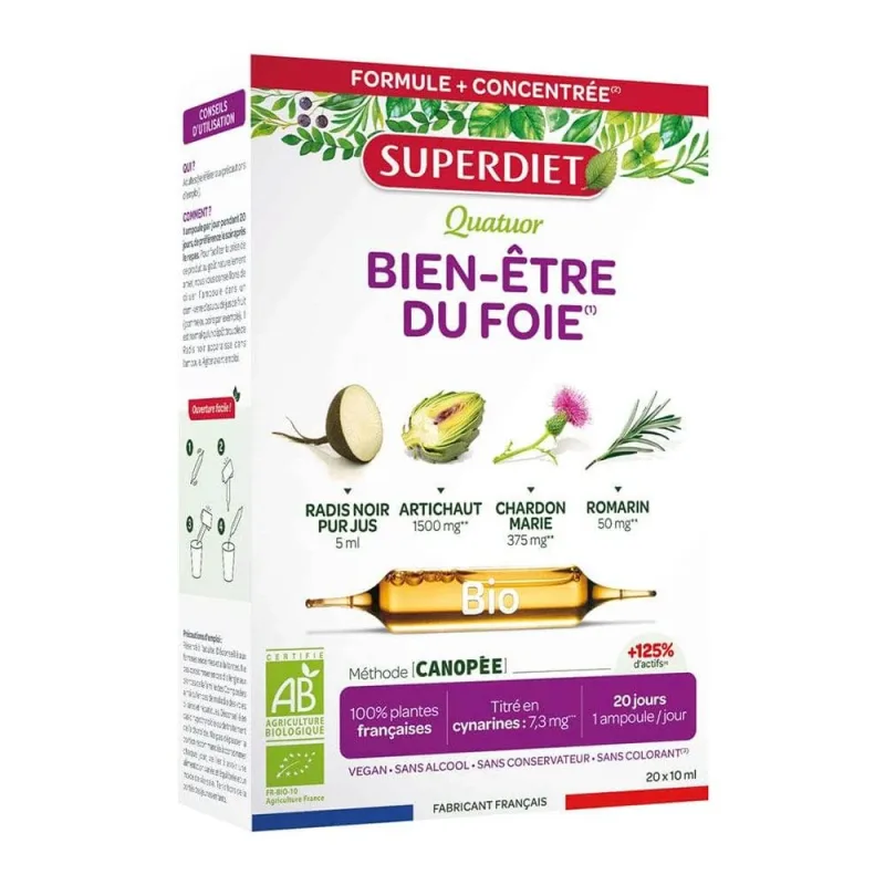 Superdiet Quatuor Liver Wellness 20 fiole 15ml — preț și oferte