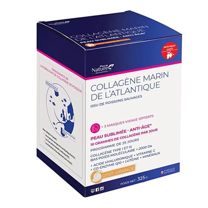 Pharm Nature Micronutrition Colagen marin Atlantic Sublimat pentru piele, anti-îmbătrânire 325g — preț și oferte