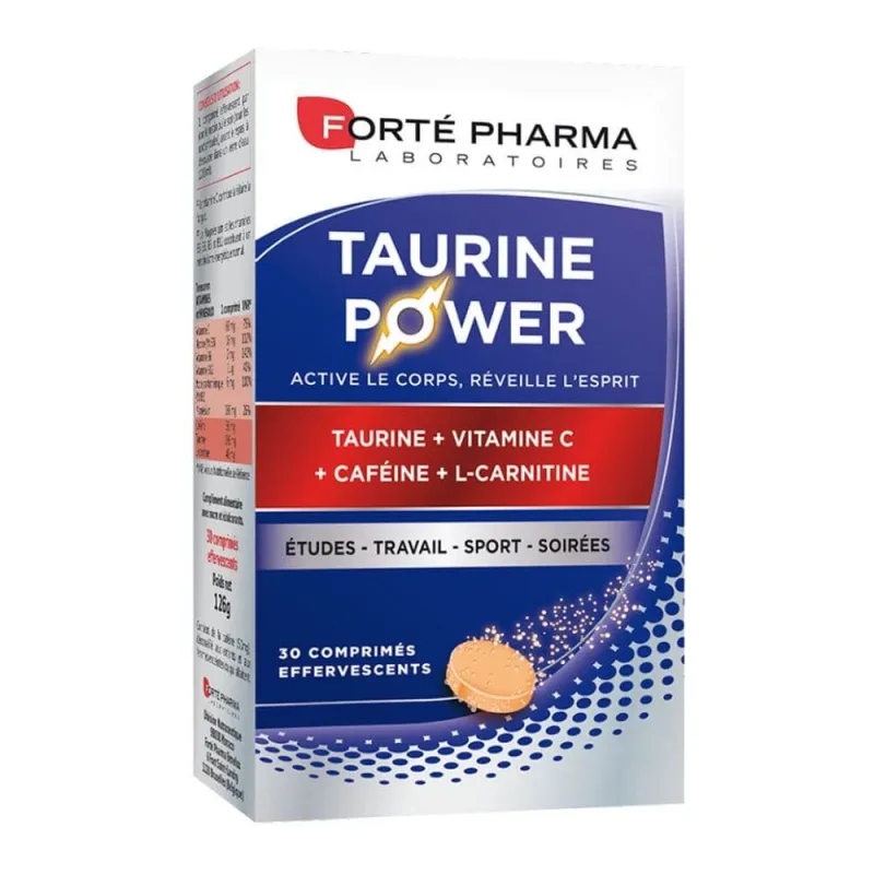 Forté Pharma Taurine Power îmbogățit cu cofeină și L-carnitină 30 comprimate efervescente — preț și oferte