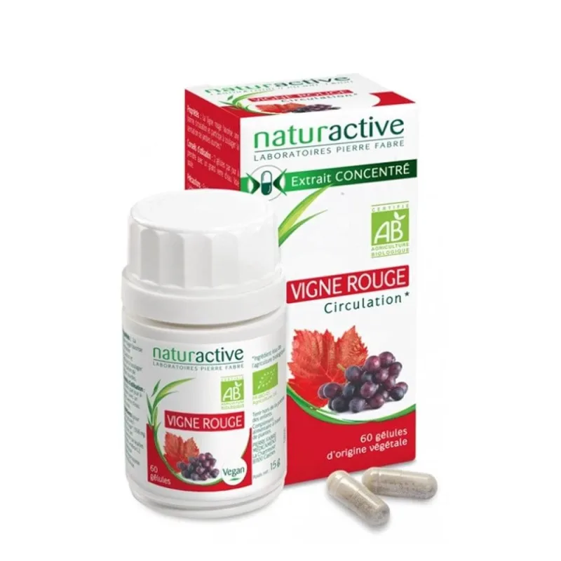 Naturactive Extract concentrat de viță de vie roșie organică Circulație 60 capsule — preț și oferte