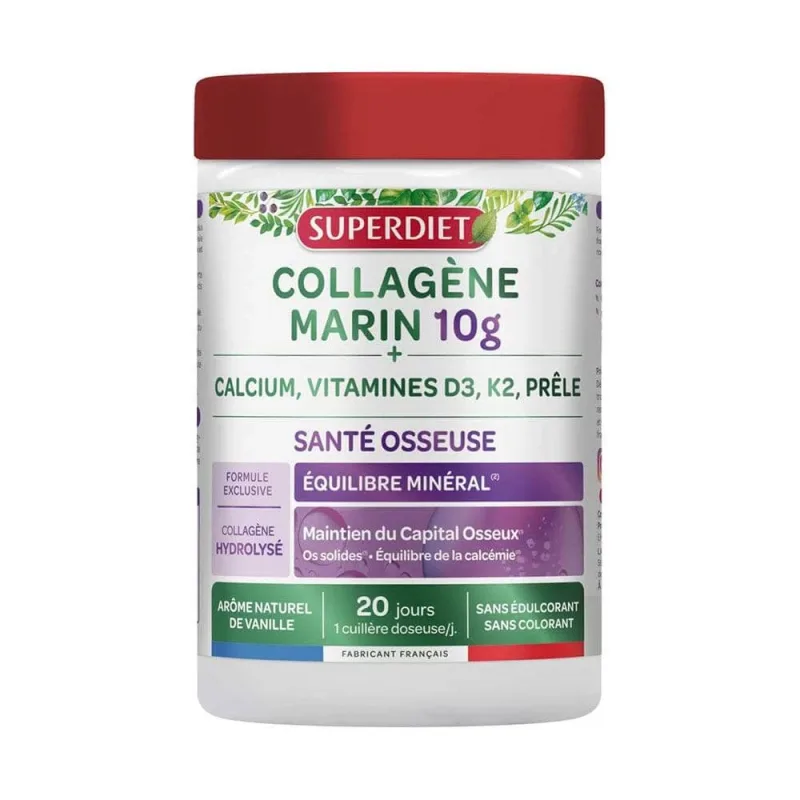 Superdiet Collagène Marin 10g Santé Osseuse & Équilibre Minéral 210g — preț și oferte