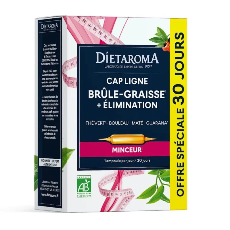 Dietaroma Fat Burner Cap Ligne + Eliminare 30 fiole Laboratoires Dietaroma — preț și oferte
