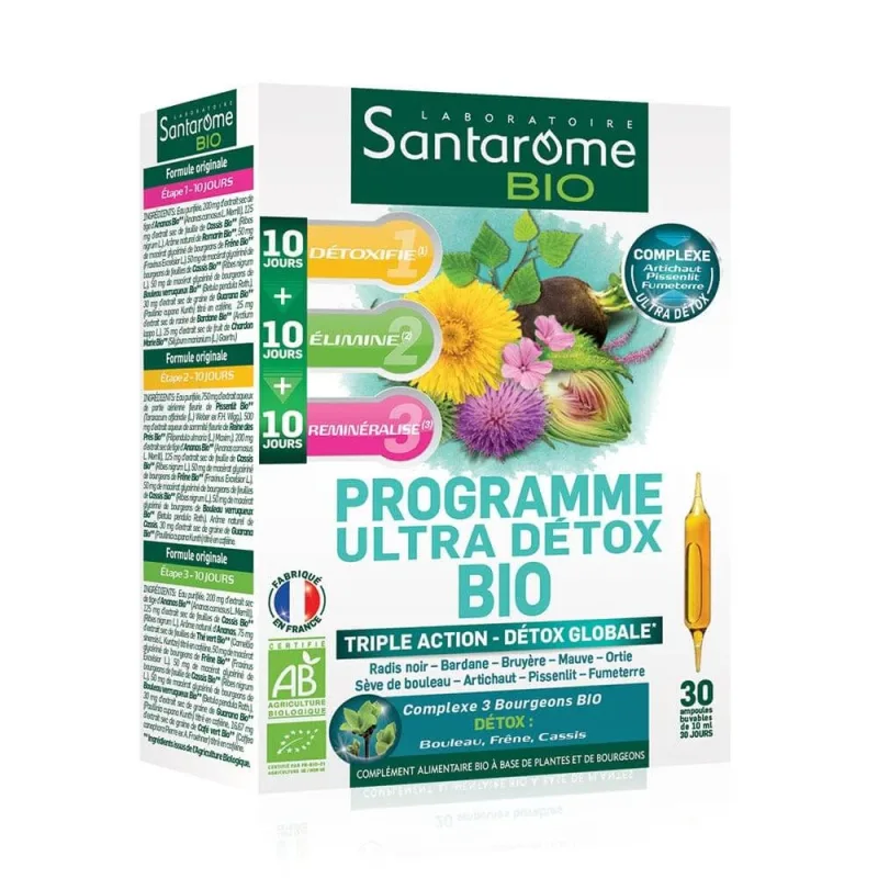 Santarome Bio Detox Program 30 fiole — preț și oferte