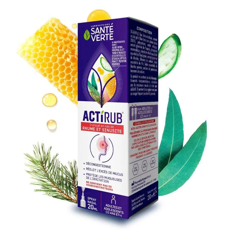 Sante Verte ActiRub Spray nazal pentru răceală și sinuzită 20ml — preț și oferte