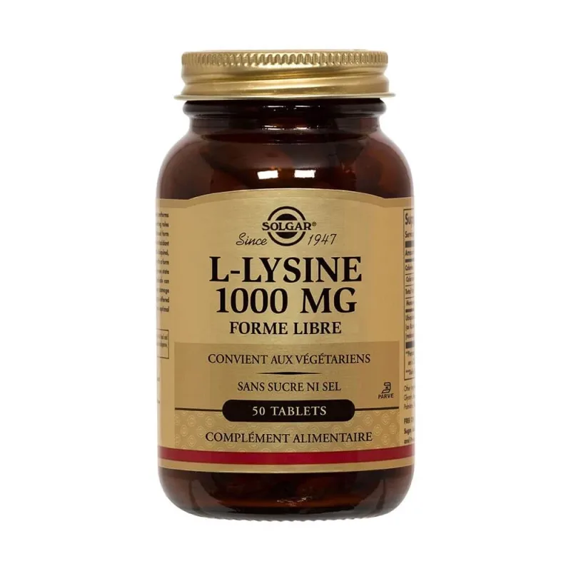 Solgar L-lizină 50 comprimate Lizină defensive imunitare 1000 mg — preț și oferte