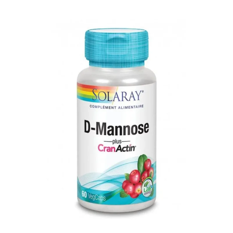 Solaray D-Mannose Plus Cranactin, 60 capsule, Noria Distrubution — preț și oferte