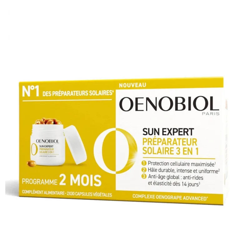 Oenobiol Sun Expert Préparateur Solaire 3en1 Triplă acțiune 2x30 capsule — preț și oferte