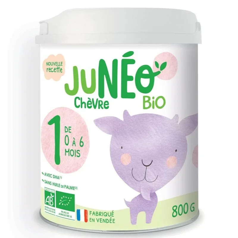 Lapte de capră Juneo pentru sugari organici de la 0 la 6 luni 800g — preț și oferte