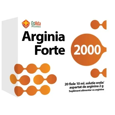 Arginia - Arginina Forte 2000, 20 Fiole Esvida EsVida Pharma — preț și oferte