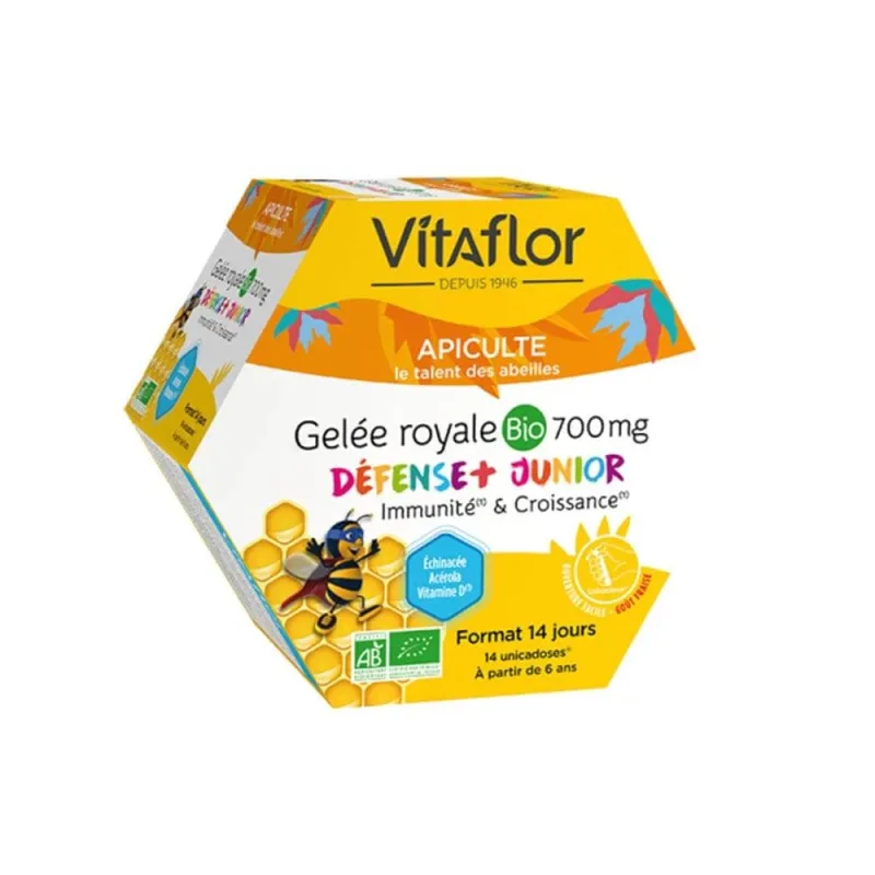 Vitaflor Gelee Royale Bio 14 Unicadoses Junior 700 mg — preț și oferte