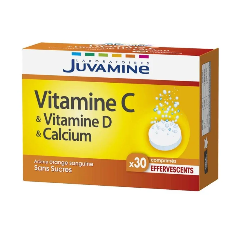 Juvamine Fizz Vitamine C + D și calciu 30 de tablete efervescente — preț și oferte