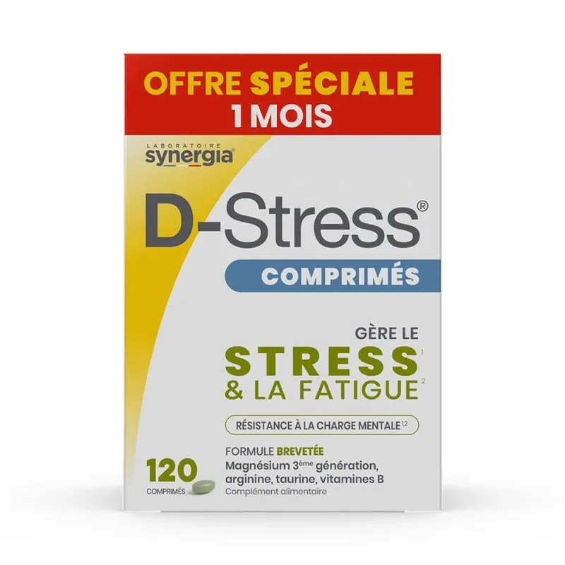 Synergia D-Stress Tablete Eco Pack 120 Tablete 1 lună Synergia Tablete Eco Pack 1 lună 120 Tablete — preț și oferte