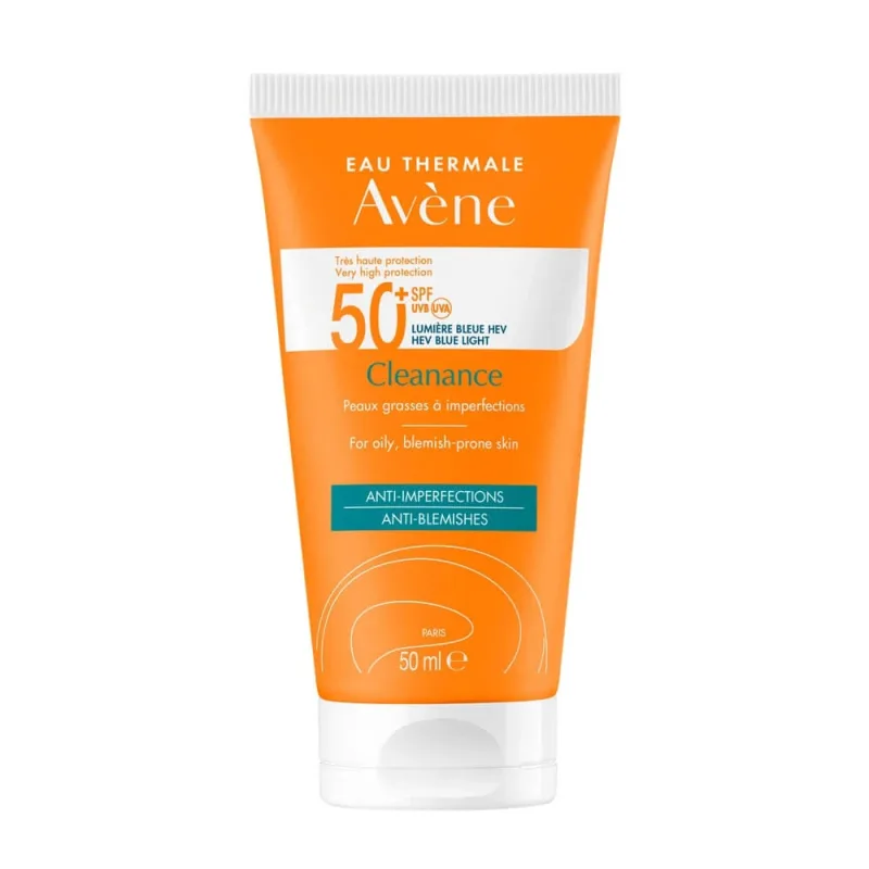 Avène Cleanance Protecție solară facială foarte ridicată SPF50+ Piele grasă cu imperfecțiuni 50ml — preț și oferte