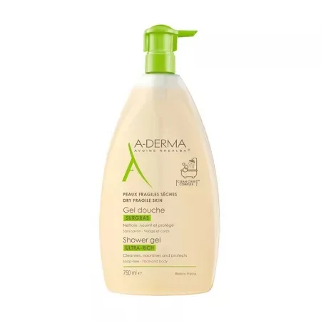 Gelul de dus spumant ultra-bogat ADerma, 750 ml A-DERMA — preț și oferte