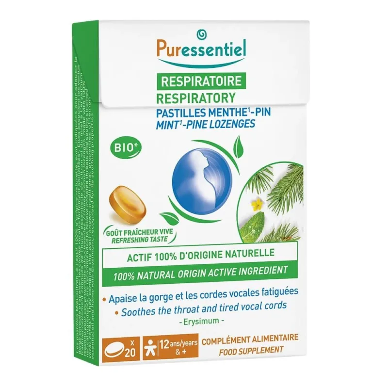 Puressentiel Pastile respiratorii pentru gât Mentă de pin x20 — preț și oferte