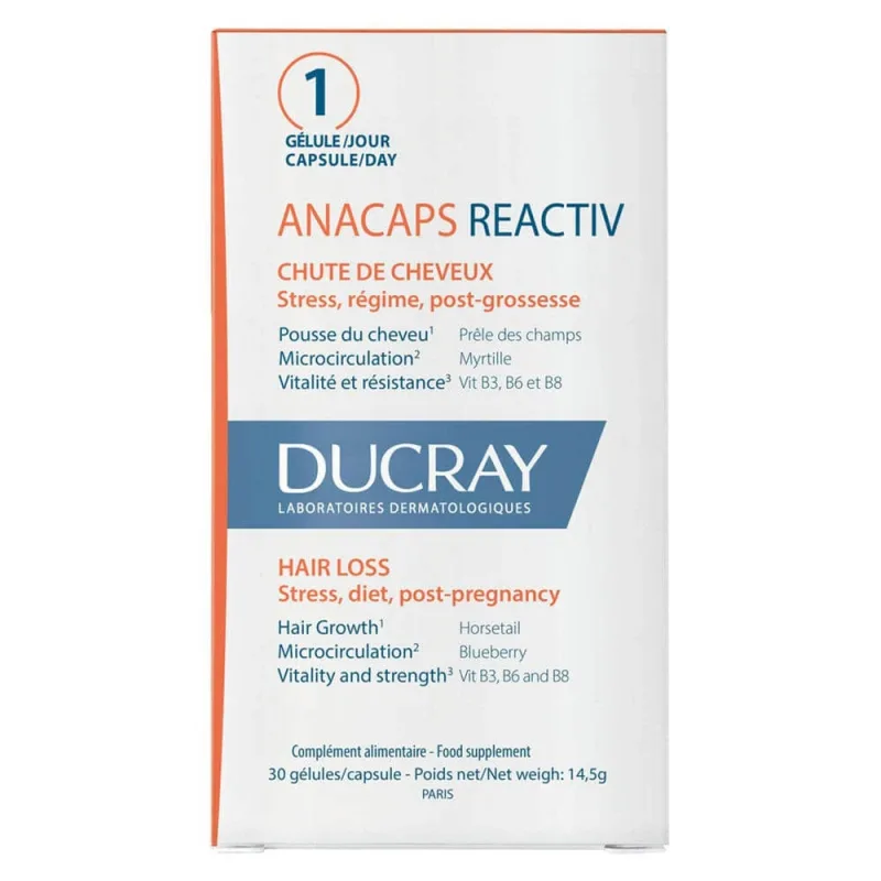 Ducray Anacaps Reactiv pierderea parului 30 capsule — preț și oferte