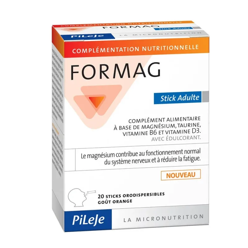 Pileje Formag Magneziu, Taurină, Vitamina B6 și Vitamina D3 Adulți 20 Sticks Oro-dispersabile — preț și oferte
