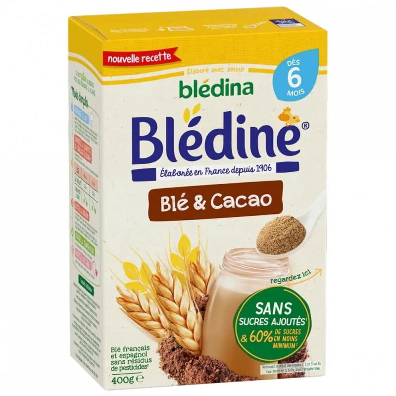 Bledina Blédine Cereale pudră grâu și cacao 6 luni+ 400g — preț și oferte