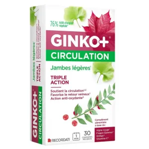 Ginko+ Light Legs pentru circulație 30 comprimate