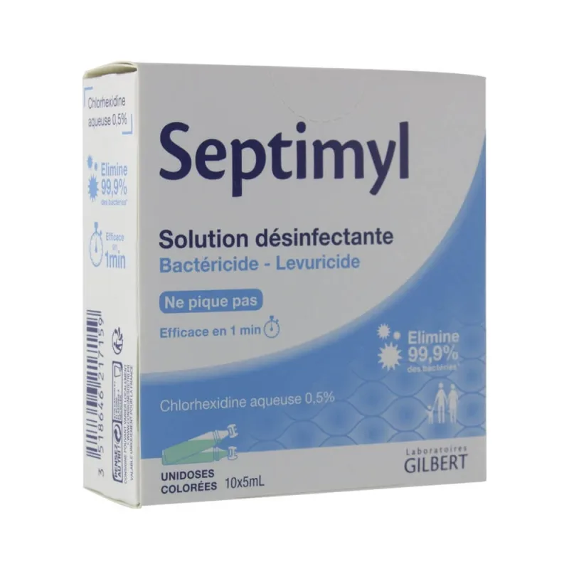 Gilbert Septimyl Clorhexidină 0,5% Soluție dezinfectantă 10x5ml 100ml — preț și oferte