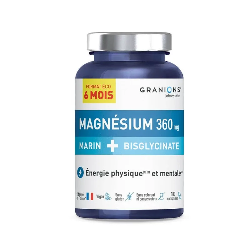 Granions magneziu marin + bisglicinat 360mg 180 comprimate — preț și oferte