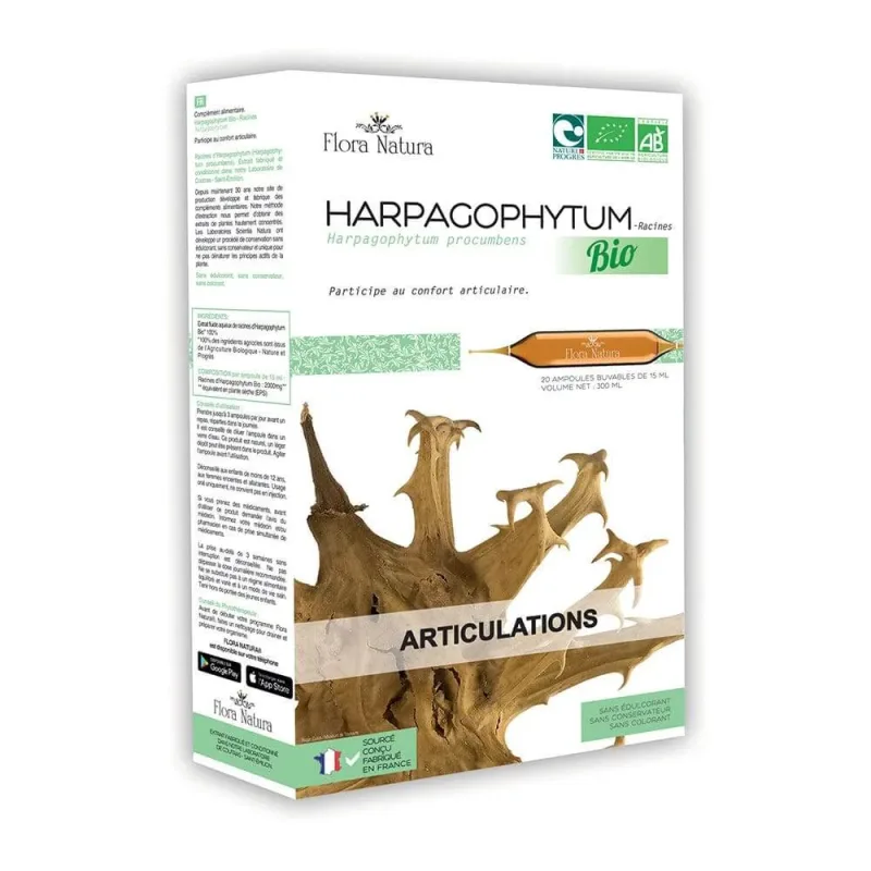 Flora Natura Organic Harpagophytum Articulations 20 fiole — preț și oferte