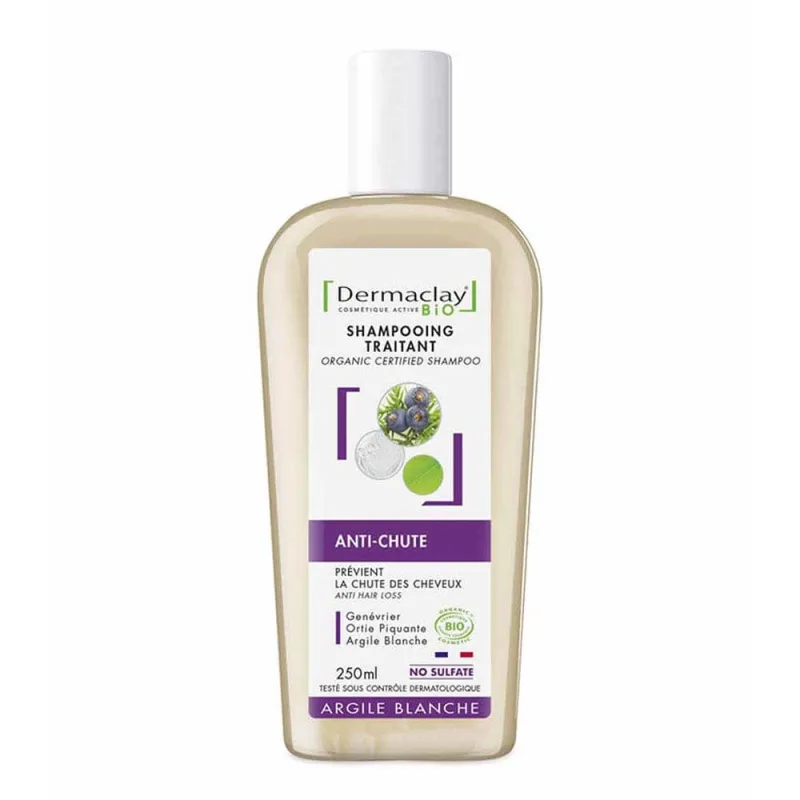 Dermaclay Organic Argilla Blanc Șampon de tratament pentru îndepărtarea căderii părului 250ml — preț și oferte